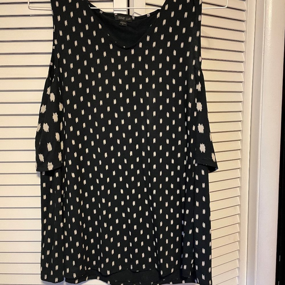 J Jill Wearever Collection- Dressy Tank - Black and White - M